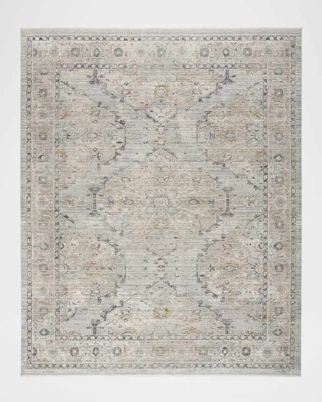 Lynx Light Blue Power-Loomed Rug, 10' x 14'